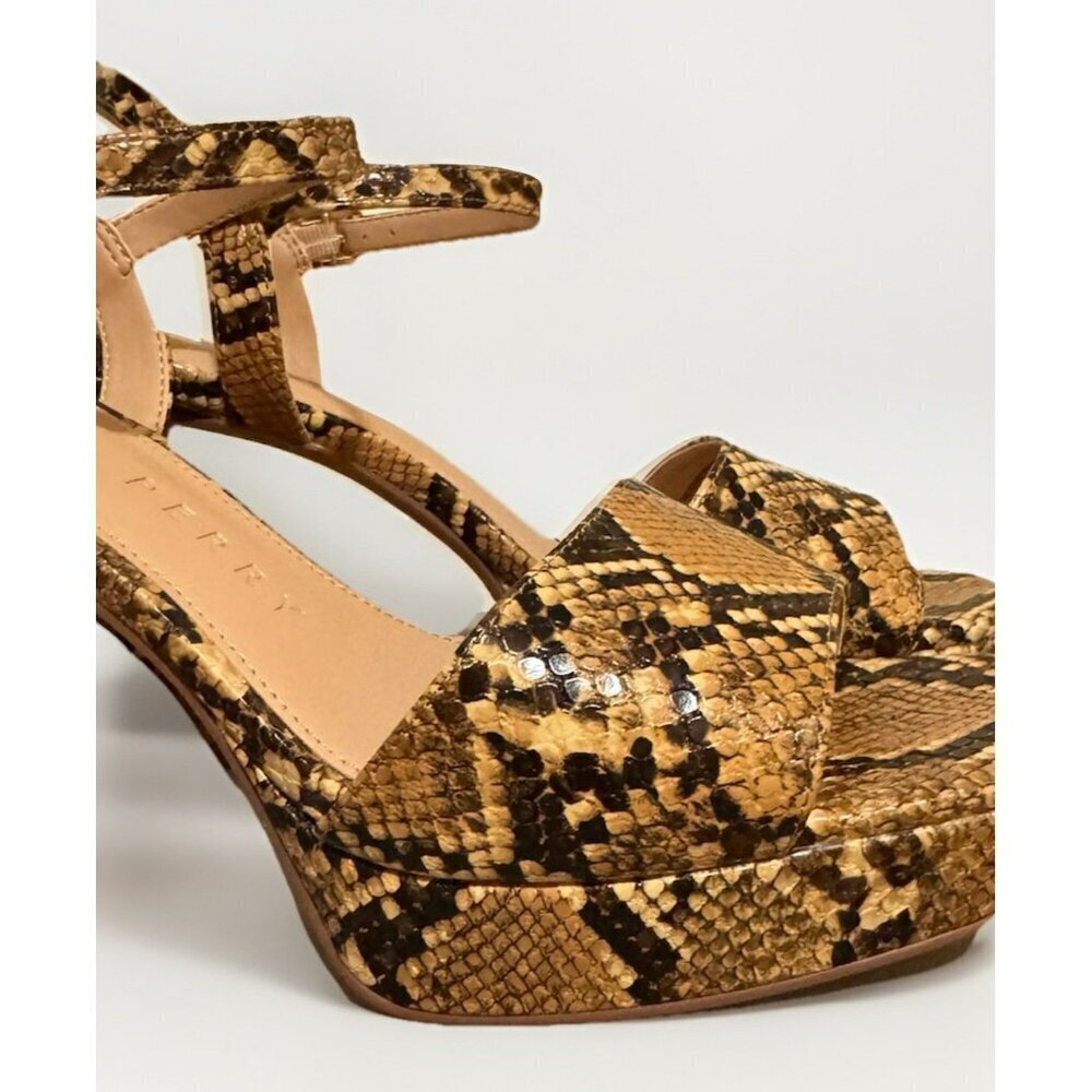 Katy Perry The Square Open Sandal Snake Embossed Size 8.5 New In Box - Picture 3 of 8